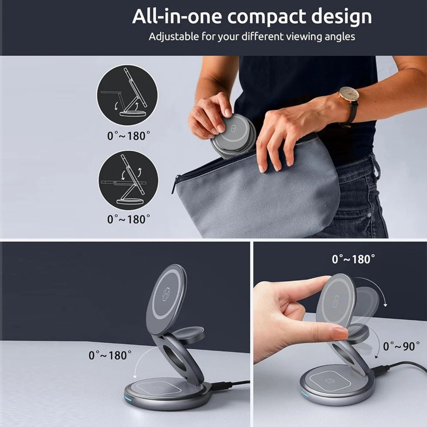 3 in 1 Foldable Charger for Apple