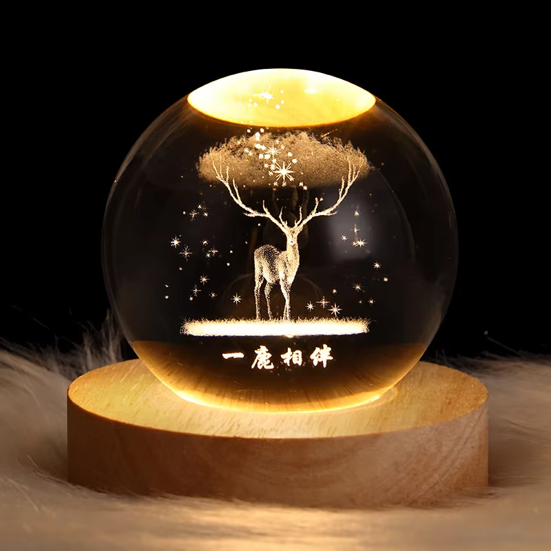 Lunar Glow Crystal Sphere